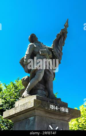 Mémorial de guerre du village de Chastreix, Parc naturel régional des Volcans d'Auvergne, département du Puy de Dôme, Auvergne Rhône Alpes, France Banque D'Images