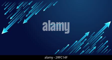 Flèches en néon contre une obscurité. Fond abstrait moderne Illustration de Vecteur