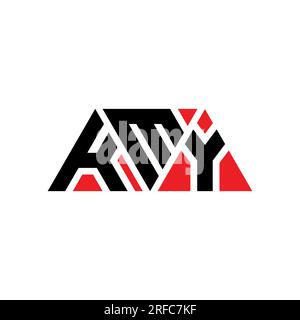 Logo de lettre triangle KMY avec forme de triangle. Monogramme de conception de logo triangle KMY. Modèle de logo vecteur triangle KMY avec la couleur rouge. KMY triangul Illustration de Vecteur