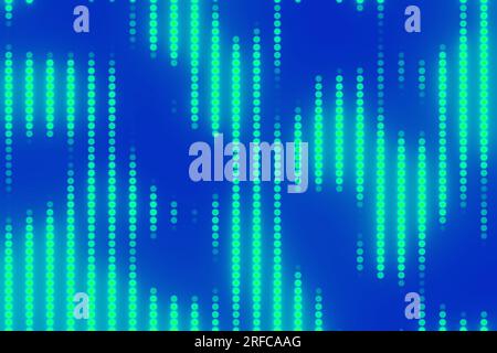Lignes volantes bleues abstraites rayées de points lumineux et de particules d'énergie abstraites fond disco. Rendu 3D. Banque D'Images
