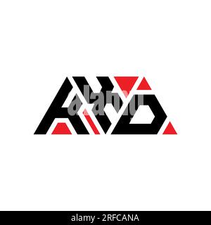 Logo de lettre triangle KXD avec forme de triangle. Monogramme de conception de logo triangle KXD. Modèle de logo vecteur triangle KXD avec couleur rouge. KXD triangul Illustration de Vecteur