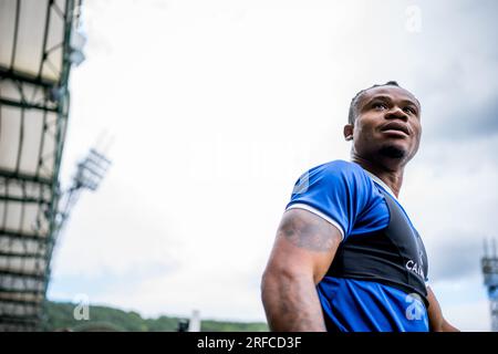 Zilina, Slovaquie. 02 août 2023. Cadeau de Gent Emmanuel Orban photographié lors d'une séance d'entraînement de l'équipe belge de football KAA Gent le mercredi 02 août 2023 à Zilina, Slovaquie. L'équipe se prépare pour le match de demain contre le club slovaque Zilina, le deuxième tour de qualification des quarts de finale de la compétition UEFA Europa Conference League. BELGA PHOTO JASPER JACOBS crédit : Belga News Agency/Alamy Live News Banque D'Images