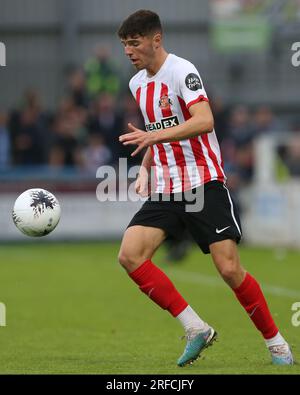 Victoria Park, Hartlepool 1 août 2023. Ellis Taylor de Sunderland lors du match amical de pré-saison entre Hartlepool United et Sunderland à Victoria Park, Hartlepool le mardi 1 août 2023. (Photo : Mark Fletcher | MI News) crédit : MI News & Sport / Alamy Live News Banque D'Images