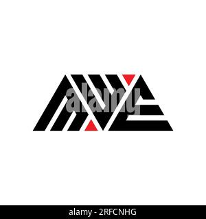 Logo de lettre triangle MWF avec forme de triangle. Monogramme de conception de logo de triangle MWF. Modèle de logo vecteur triangle MWF avec couleur rouge. MWF triangul Illustration de Vecteur