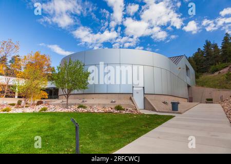 Barry Goldwater Air Force Academy Centre de Visiteurs à Colorado Springs, Colorado. Banque D'Images