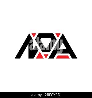 Logo en forme de triangle NOA. Monogramme de logo triangle NOA. Modèle de logo vecteur triangle NOA avec couleur rouge. NOA triangul Illustration de Vecteur