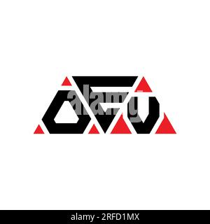 Logo de lettre triangle OEV avec forme de triangle. Monogramme de logo triangle OEV. Modèle de logo vectoriel triangle OEV avec couleur rouge. OEV triangul Illustration de Vecteur