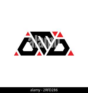 Logo de lettre triangle OMD avec forme de triangle. Monogramme de logo triangle OMD. Modèle de logo vecteur triangle OMD avec couleur rouge. OMD triangul Illustration de Vecteur