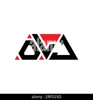 Logo de lettre triangle OLJ avec forme de triangle. Monogramme de logo triangle OLJ. Modèle de logo vectoriel triangle OLJ avec couleur rouge. OLJ triangul Illustration de Vecteur