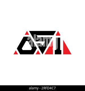 Logo de lettre triangle OSI avec forme de triangle. Monogramme de logo triangle OSI. Modèle de logo vecteur triangle OSI avec couleur rouge. OSI triangul Illustration de Vecteur