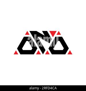 Logo de lettre triangle ONO avec forme de triangle. Monogramme de conception de logo triangle ONO. Modèle de logo vecteur triangle ONO avec couleur rouge. ONO triangul Illustration de Vecteur