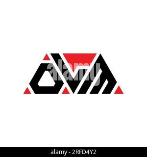 Logo de lettre triangle OLM avec forme de triangle. Monogramme de logo triangle OLM. Modèle de logo vectoriel triangle OLM avec couleur rouge. OLM triangul Illustration de Vecteur