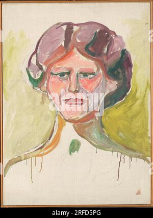 Alma Mater : Portrait Study de 1912 à 1914 par Edvard Munch Banque D'Images