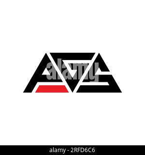 Logo de lettre triangle PGS avec forme de triangle. Monogramme de logo triangle PGS. Modèle de logo vecteur triangle PGS avec couleur rouge. PGS triangul Illustration de Vecteur