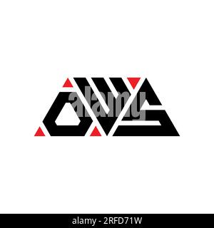 Logo de lettre triangle OWS avec forme de triangle. Monogramme de conception de logo triangle OWS. Modèle de logo vectoriel triangle OWS avec couleur rouge. OWS triangul Illustration de Vecteur