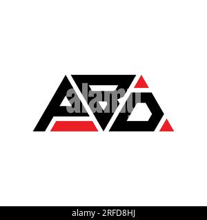 Logo de lettre triangle PBD avec forme de triangle. Monogramme de logo triangle PBD. Modèle de logo vecteur triangle PBD avec couleur rouge. PBD triangul Illustration de Vecteur