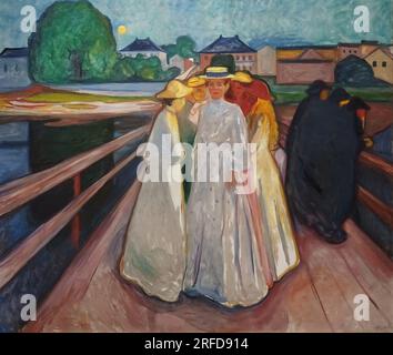 Les femmes sur le pont 1903 par Edvard Munch Banque D'Images