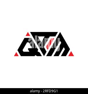 Logo de lettre triangle QAM avec forme de triangle. Monogramme de logo ...