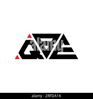 Design de logo de lettre triangle QBE avec forme de triangle. Monogramme de conception de logo triangle QBE. Modèle de logo vecteur triangle QBE avec couleur rouge. QBE triangul Illustration de Vecteur