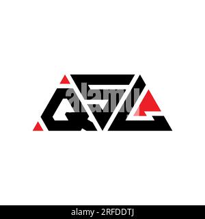 Logo de lettre triangle QSL avec forme de triangle. Monogramme de logo triangle QSL. Modèle de logo vectoriel triangle QSL avec couleur rouge. QSL triangul Illustration de Vecteur