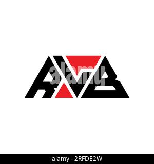 Logo RLB avec lettre triangulaire en forme de triangle. Monogramme de logo triangle RLB. Modèle de logo vecteur triangle RLB avec couleur rouge. RLB triangul Illustration de Vecteur