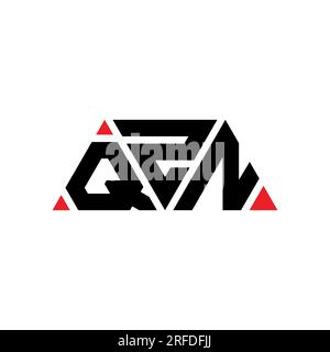 Logo de lettre triangle QZN avec forme de triangle. Monogramme de conception de logo triangle QZN. Modèle de logo vecteur triangle QZN avec couleur rouge. QZN triangul Illustration de Vecteur