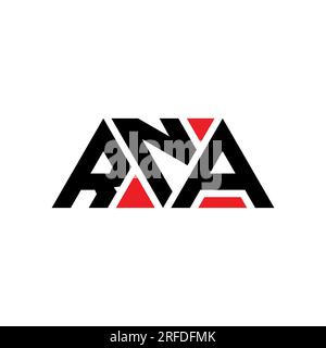 Logo en forme de triangle RNA. Monogramme de logo de triangle d'ARN. Modèle de logo de vecteur de triangle d'ARN avec la couleur rouge. ARN triangul Illustration de Vecteur