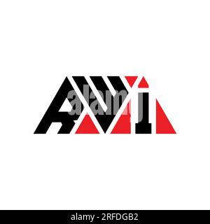 Logo de lettre triangle RWI avec forme de triangle. Monogramme de logo triangle RWI. Modèle de logo vecteur triangle RWI avec couleur rouge. RWI triangul Illustration de Vecteur