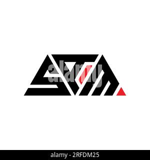 Logo de lettre triangle SAM avec forme de triangle. Monogramme de logo triangle SAM. Modèle de logo vecteur triangle SAM avec couleur rouge. SAM triangul Illustration de Vecteur