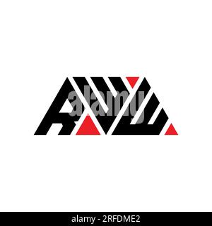 Logo de lettre triangle RWW avec forme de triangle. Monogramme de logo triangle RWW. Modèle de logo vectoriel triangle RWW avec couleur rouge. RWW triangul Illustration de Vecteur