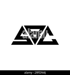 Logo de lettre triangle SBC avec forme de triangle. Monogramme de logo triangle SBC. Modèle de logo vectoriel triangle SBC avec couleur rouge. SBC triangul Illustration de Vecteur