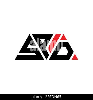 Logo SPD avec lettre triangulaire en forme de triangle. Monogramme de logo triangle SPD. Modèle de logo vectoriel triangle SPD avec couleur rouge. SPD triangul Illustration de Vecteur