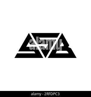 Logo de lettre triangle SSB avec forme de triangle. Monogramme de logo triangle SSB. Modèle de logo vecteur triangle SSB avec couleur rouge. SSB triangul Illustration de Vecteur