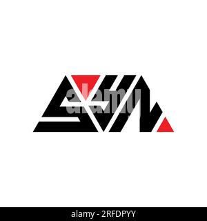 Logo de lettre triangle SYN avec forme de triangle. Monogramme de logo triangle SYN. Modèle de logo vectoriel triangle SYN avec couleur rouge. SYN triangul Illustration de Vecteur