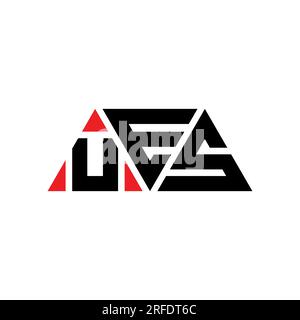 Logo lettre triangle UES avec forme de triangle. Monogramme de logo triangle UES. Modèle de logo vecteur triangle UES avec couleur rouge. UES triangul Illustration de Vecteur