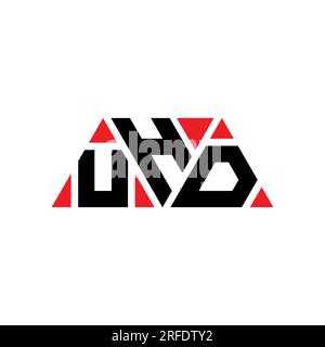 Logo de lettre triangle UHD avec forme de triangle. Monogramme de conception de logo triangle UHD. Modèle de logo vecteur triangle UHD avec couleur rouge. UHD triangul Illustration de Vecteur