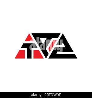 Logo de lettre triangle TAZ avec forme de triangle. Monogramme de logo triangle TAZ. Modèle de logo vecteur triangle TAZ avec couleur rouge. TAZ triangul Illustration de Vecteur