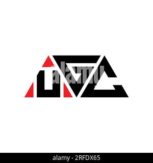 Logo de lettre triangle UGC avec forme de triangle. Monogramme de logo triangle UGC. Modèle de logo vecteur triangle UGC avec couleur rouge. UGC triangul Illustration de Vecteur
