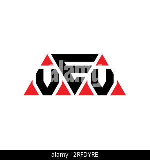 Logo de lettre triangle VEV avec forme de triangle. Monogramme de logo triangle VEV. Modèle de logo vecteur triangle VEV avec couleur rouge. VEV triangul Illustration de Vecteur