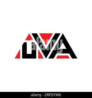Logo lettre triangle UVA avec forme de triangle. Monogramme de logo triangle UVA. Modèle de logo vecteur triangle UVA avec couleur rouge. UVA triangul Illustration de Vecteur