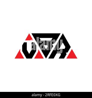 Logo de lettre triangle VBR avec forme de triangle. Monogramme de logo triangle VBR. Modèle de logo vecteur triangle VBR avec couleur rouge. VBR triangul Illustration de Vecteur