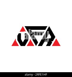 Logo VFR avec lettre triangulaire en forme de triangle. Monogramme de logo triangle VFR. Modèle de logo vecteur triangle VFR avec couleur rouge. VFR triangul Illustration de Vecteur