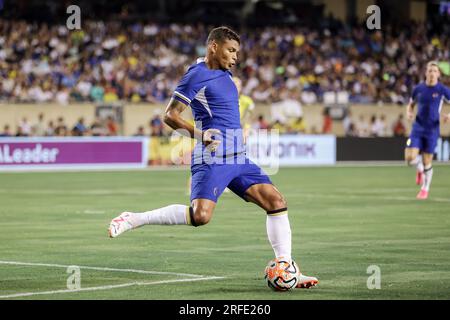 Chicago, États-Unis. 02 août 2023. Chicago, États-Unis, 2 août 2023 : Thiago Silva (6 Chelsea FC) en action lors du match entre Chelsea FC et Borussia Dortmund le mercredi 2 août 2023 au Soldier Field, Chicago, États-Unis. (PAS D'UTILISATION COMMERCIALE) (Shaina Benhiyoun/SPP) crédit : SPP Sport Press photo. /Alamy Live News Banque D'Images