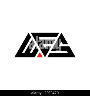 Logo de lettre triangle WES avec forme de triangle. Monogramme de logo triangle WES. Modèle de logo vecteur triangle WES avec couleur rouge. WES triangul Illustration de Vecteur