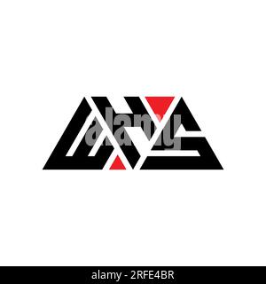 Logo de lettre triangle WHS avec forme de triangle. Monogramme de logo triangle WHS. Modèle de logo vecteur triangle WHS avec couleur rouge. WHS triangul Illustration de Vecteur