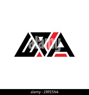 Logo de lettre triangle WPA avec forme de triangle. Monogramme de logo triangle WPA. Modèle de logo vecteur triangle WPA avec couleur rouge. WPA triangul Illustration de Vecteur