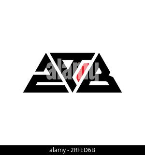 Logo lettre triangle ZAB avec forme de triangle. Monogramme de logo triangle ZAB. Modèle de logo vecteur triangle ZAB avec couleur rouge. ZAB triangul Illustration de Vecteur