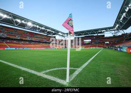 Brisbane, Australie. 03 août 2023. Brisbane, Australie, 3 août 2023 : vue générale de l'intérieur du Brisbane Stadium (Suncorp Stadium) avant le match de football Groupe H de la coupe du monde féminine 2023 entre la Corée du Sud et l'Allemagne au Brisbane Stadium de Brisbane, Australie. (James Whitehead/SPP) crédit : SPP Sport Press photo. /Alamy Live News Banque D'Images