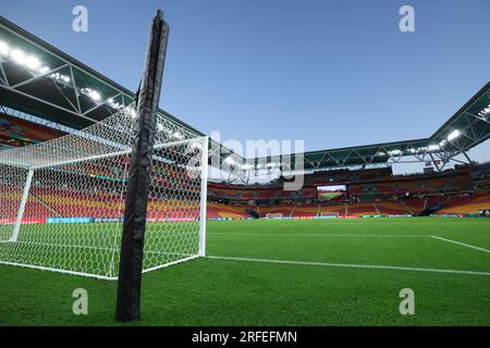 Brisbane, Australie. 03 août 2023. Brisbane, Australie, 3 août 2023 : vue générale de l'intérieur du Brisbane Stadium (Suncorp Stadium) avant le match de football Groupe H de la coupe du monde féminine 2023 entre la Corée du Sud et l'Allemagne au Brisbane Stadium de Brisbane, Australie. (James Whitehead/SPP) crédit : SPP Sport Press photo. /Alamy Live News Banque D'Images