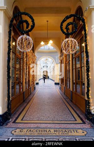 France, Paris (75), la Galerie Vivienne Banque D'Images